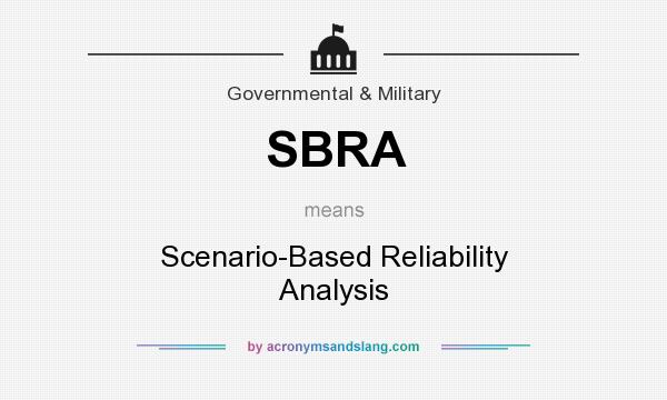 What does SBRA mean? It stands for Scenario-Based Reliability Analysis