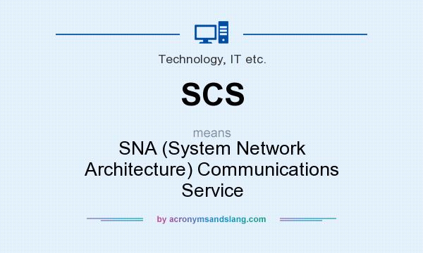 What does SCS mean? It stands for SNA (System Network Architecture) Communications Service