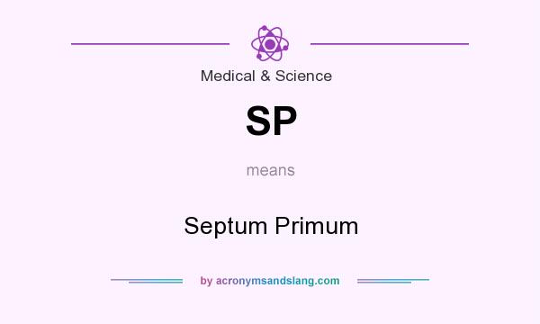 What does SP mean? It stands for Septum Primum