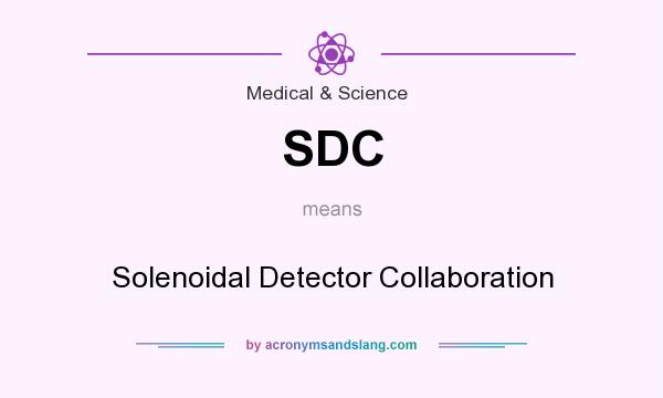 What does SDC mean? It stands for Solenoidal Detector Collaboration