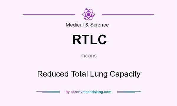 What does RTLC mean? It stands for Reduced Total Lung Capacity