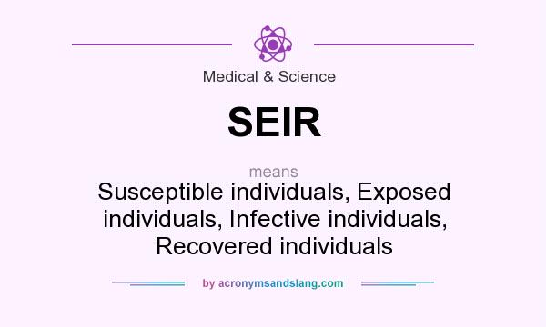 What does SEIR mean? It stands for Susceptible individuals, Exposed individuals, Infective individuals, Recovered individuals