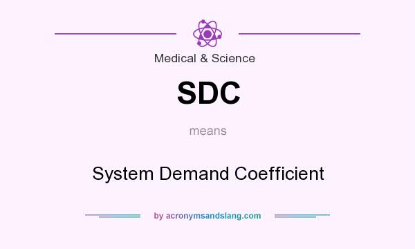 What does SDC mean? It stands for System Demand Coefficient