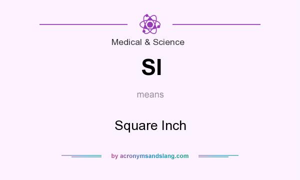 What does SI mean? It stands for Square Inch