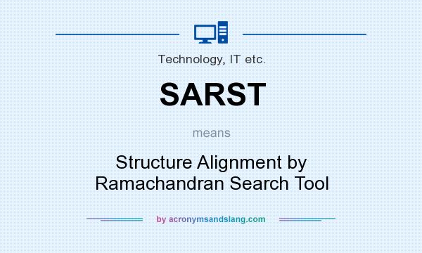 What does SARST mean? It stands for Structure Alignment by Ramachandran Search Tool