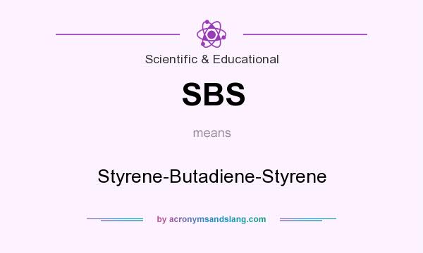 What does SBS mean? It stands for Styrene-Butadiene-Styrene