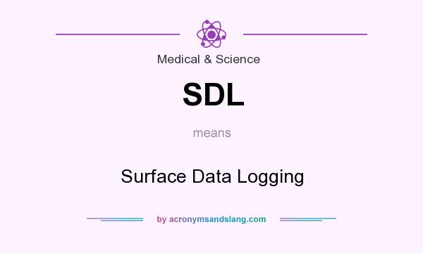 What does SDL mean? It stands for Surface Data Logging