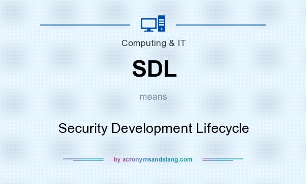 What does SDL mean? It stands for Security Development Lifecycle