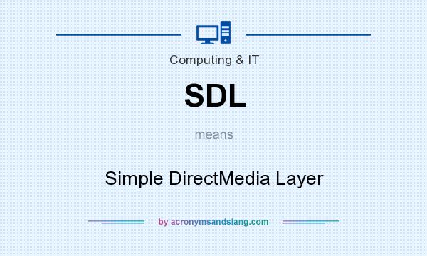 What does SDL mean? It stands for Simple DirectMedia Layer