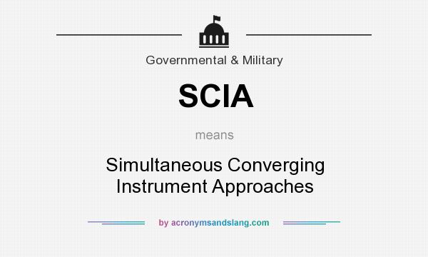 What does SCIA mean? It stands for Simultaneous Converging Instrument Approaches