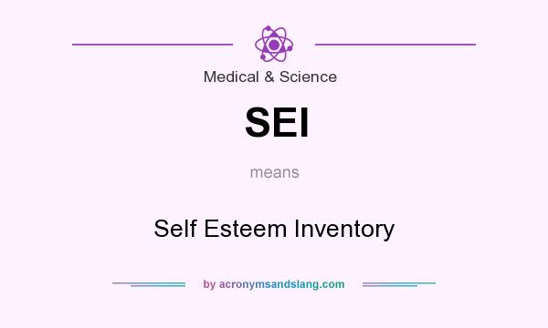 What does SEI mean? It stands for Self Esteem Inventory