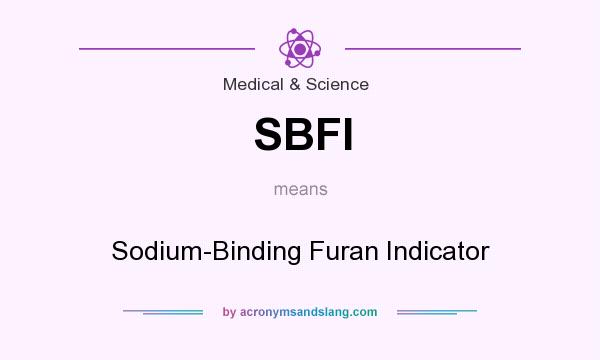 What does SBFI mean? It stands for Sodium-Binding Furan Indicator