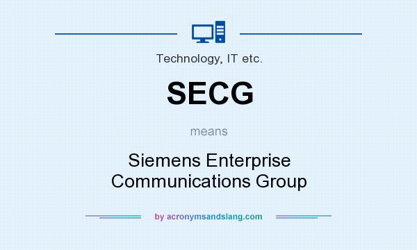 What does SECG mean? It stands for Siemens Enterprise Communications Group