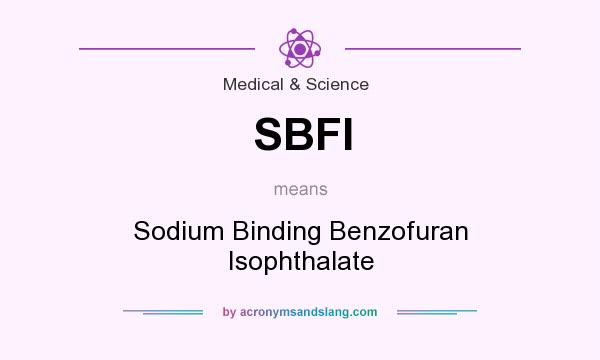 What does SBFI mean? It stands for Sodium Binding Benzofuran Isophthalate