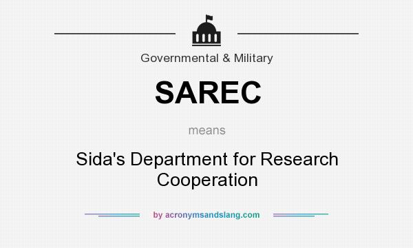What does SAREC mean? It stands for Sida`s Department for Research Cooperation