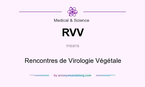 What does RVV mean? It stands for Rencontres de Virologie Végétale