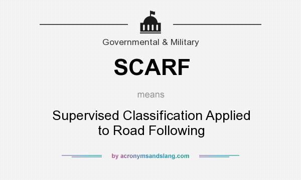 What does SCARF mean? It stands for Supervised Classification Applied to Road Following