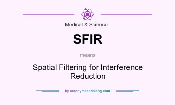 What does SFIR mean? It stands for Spatial Filtering for Interference Reduction
