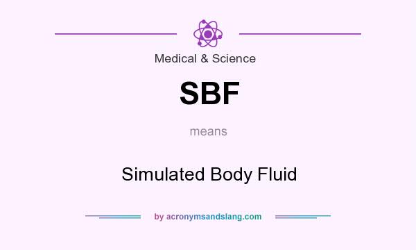 What does SBF mean? It stands for Simulated Body Fluid