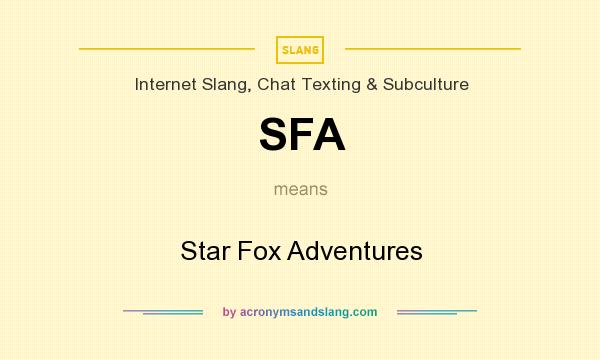 What does SFA mean? It stands for Star Fox Adventures
