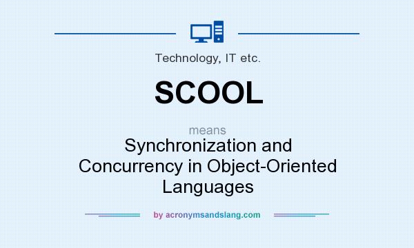 What does SCOOL mean? It stands for Synchronization and Concurrency in Object-Oriented Languages