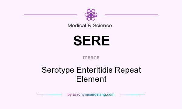 What does SERE mean? It stands for Serotype Enteritidis Repeat Element
