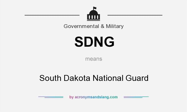 What does SDNG mean? It stands for South Dakota National Guard