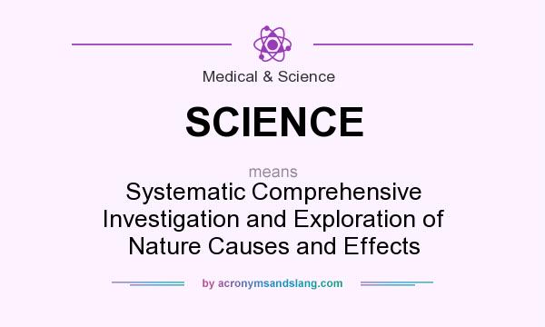 What does SCIENCE mean? It stands for Systematic Comprehensive Investigation and Exploration of Nature Causes and Effects
