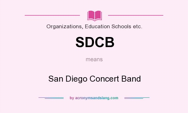 What does SDCB mean? It stands for San Diego Concert Band