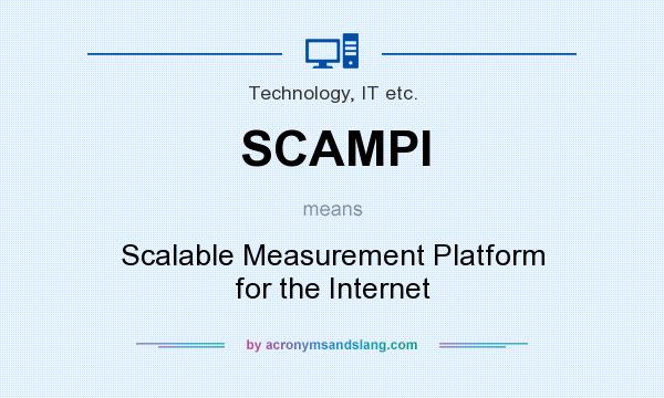 What does SCAMPI mean? It stands for Scalable Measurement Platform for the Internet