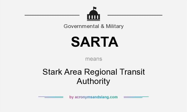 What does SARTA mean? It stands for Stark Area Regional Transit Authority