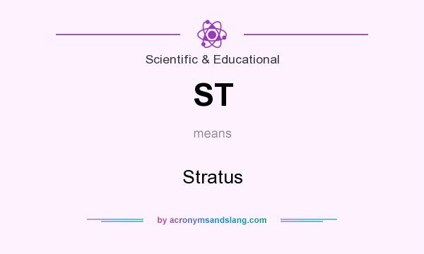 What does ST mean? It stands for Stratus