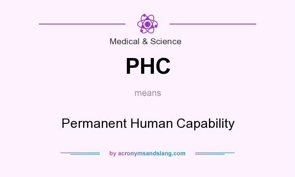 What does PHC mean? It stands for Permanent Human Capability