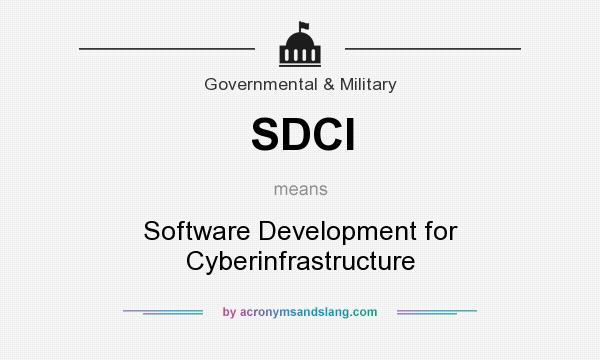 What does SDCI mean? It stands for Software Development for Cyberinfrastructure