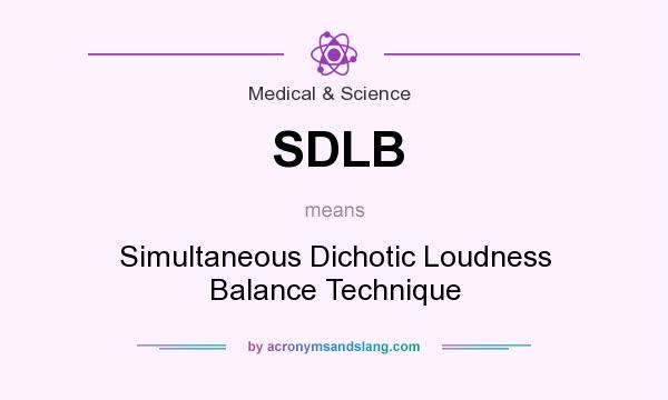 What does SDLB mean? It stands for Simultaneous Dichotic Loudness Balance Technique