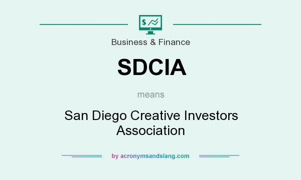 What does SDCIA mean? It stands for San Diego Creative Investors Association