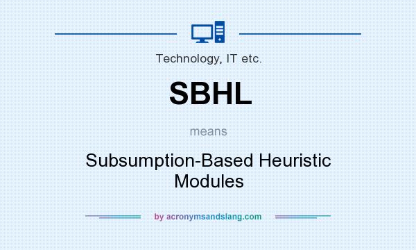 What does SBHL mean? It stands for Subsumption-Based Heuristic Modules