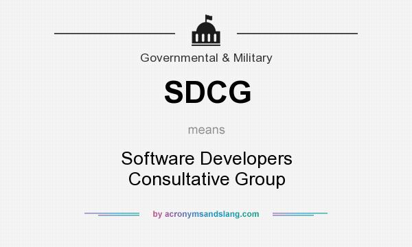What does SDCG mean? It stands for Software Developers Consultative Group