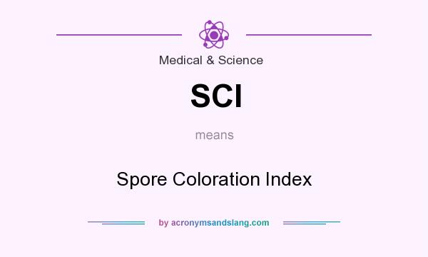 What does SCI mean? It stands for Spore Coloration Index