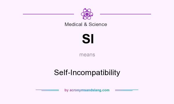 What does SI mean? It stands for Self-Incompatibility