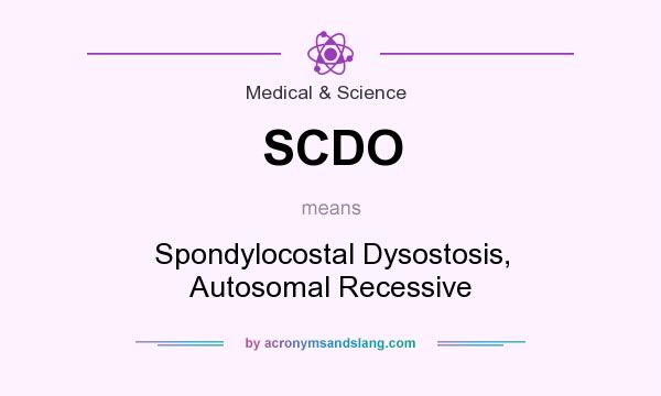 What does SCDO mean? It stands for Spondylocostal Dysostosis, Autosomal Recessive