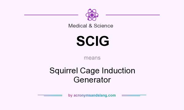 What does SCIG mean? It stands for Squirrel Cage Induction Generator