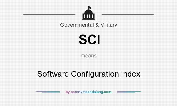 What does SCI mean? It stands for Software Configuration Index