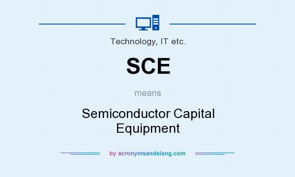 What does SCE mean? It stands for Semiconductor Capital Equipment