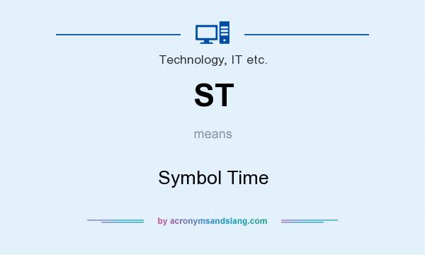 What does ST mean? It stands for Symbol Time