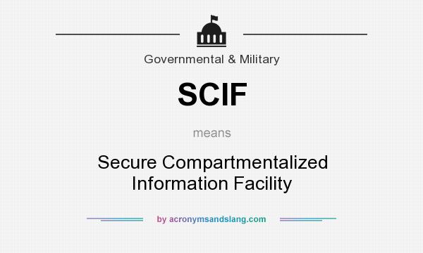 What does SCIF mean? It stands for Secure Compartmentalized Information Facility