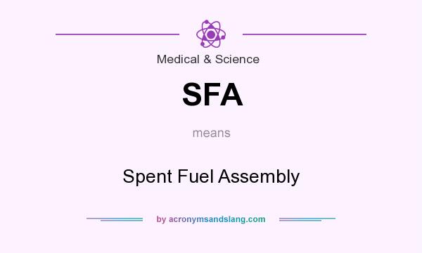 What does SFA mean? It stands for Spent Fuel Assembly