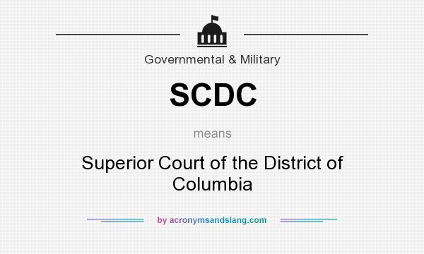 What does SCDC mean? It stands for Superior Court of the District of Columbia