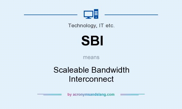 What does SBI mean? It stands for Scaleable Bandwidth Interconnect