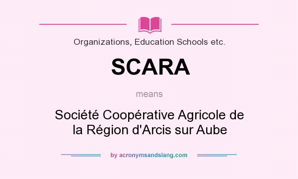 What does SCARA mean? It stands for Société Coopérative Agricole de la Région d`Arcis sur Aube